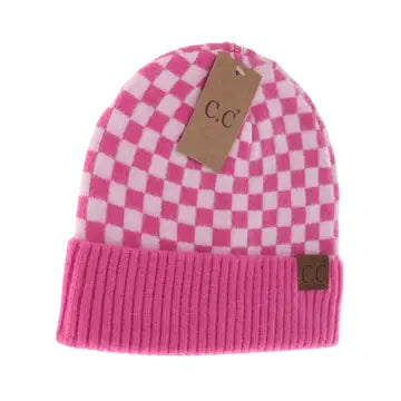 Checkered Pattern C.C Beanie HAT4003