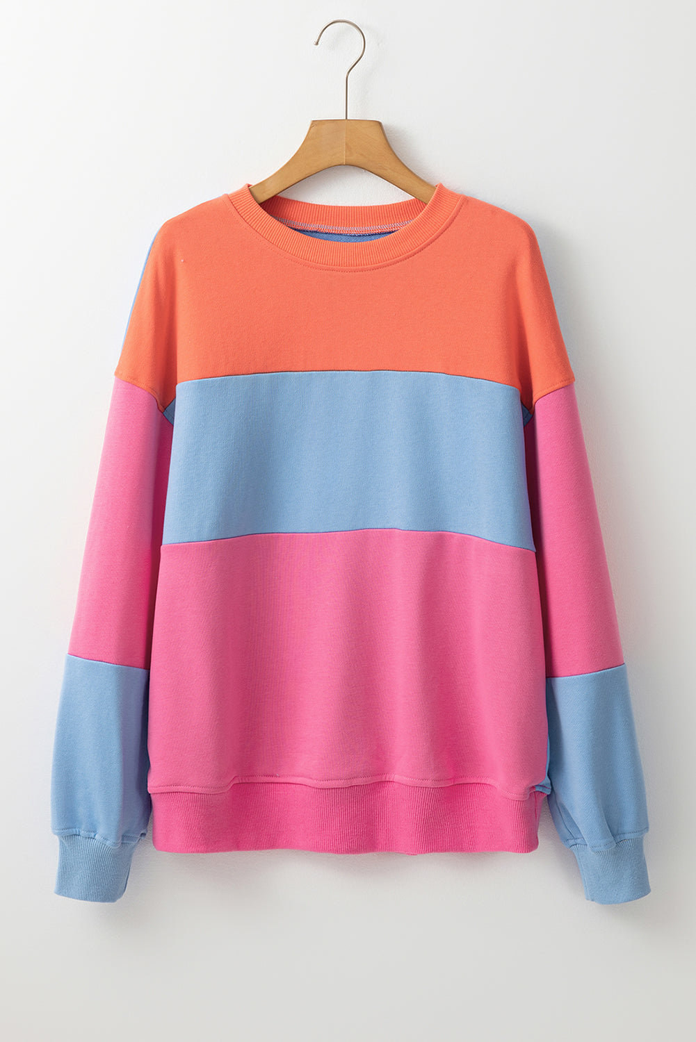 Blossom Colorblock Drop Shoulder Sweatshirt