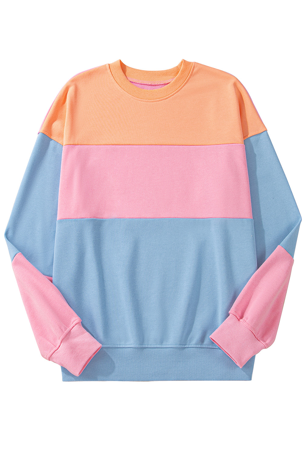 Blossom Colorblock Drop Shoulder Sweatshirt