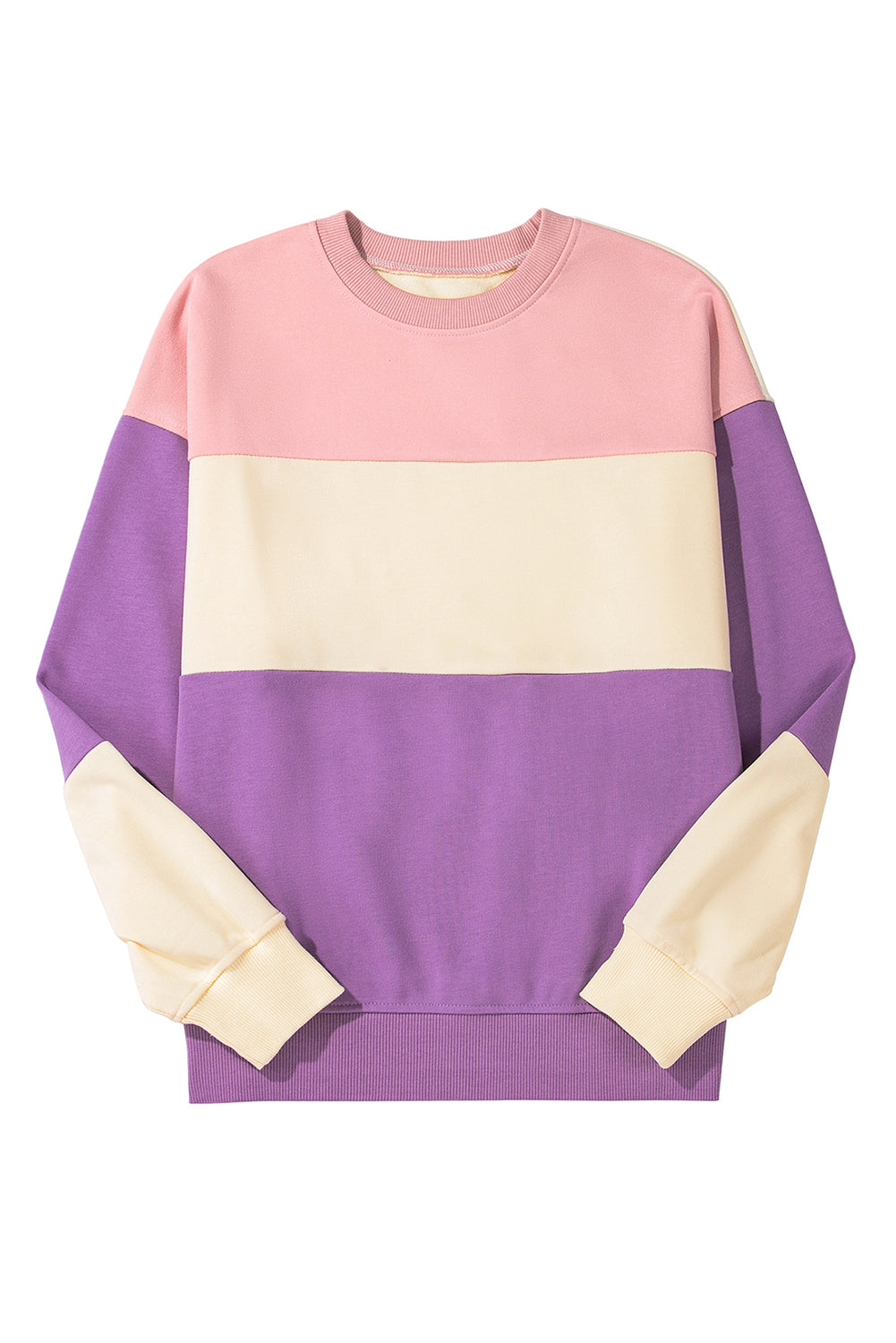 Blossom Colorblock Drop Shoulder Sweatshirt