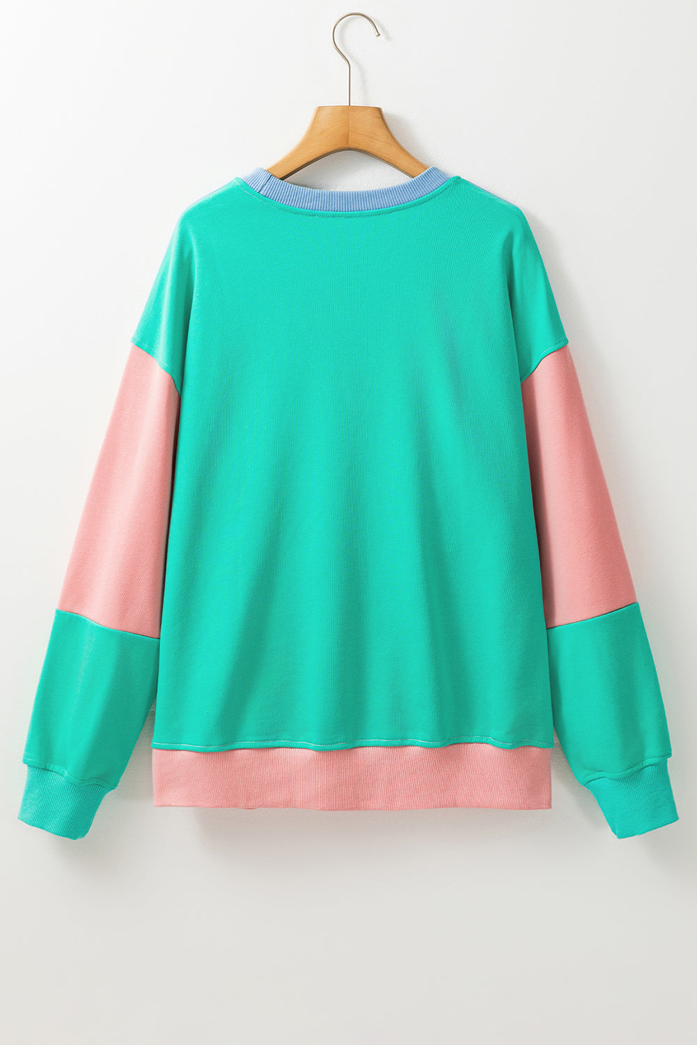 Blossom Colorblock Drop Shoulder Sweatshirt