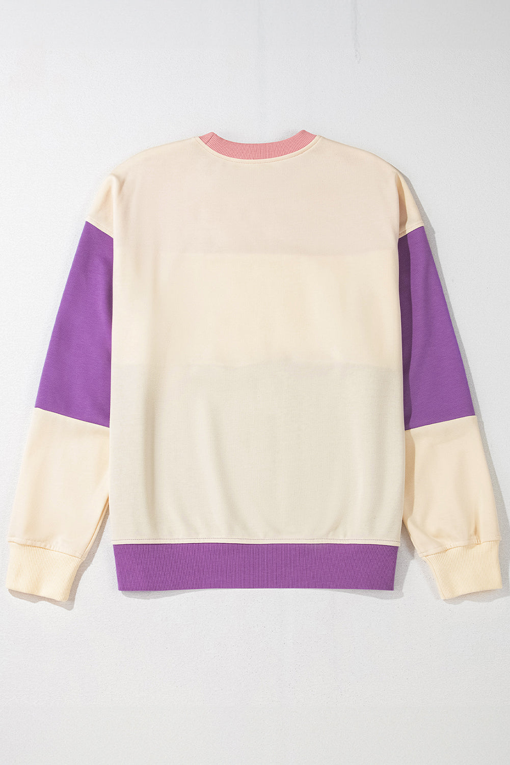 Blossom Colorblock Drop Shoulder Sweatshirt