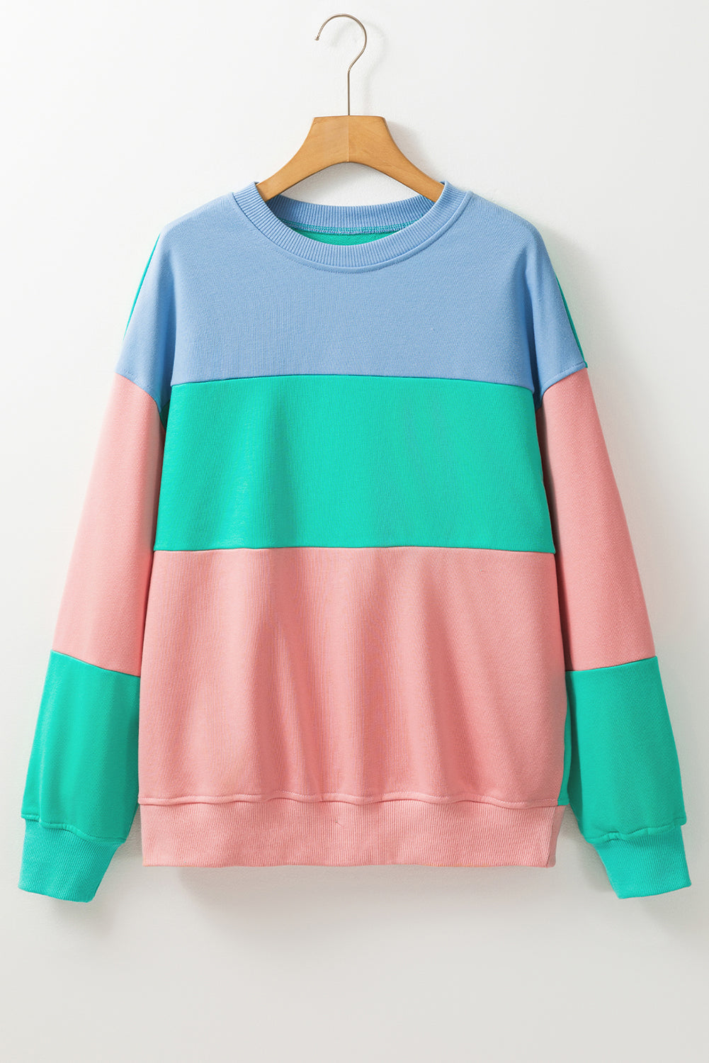 Blossom Colorblock Drop Shoulder Sweatshirt