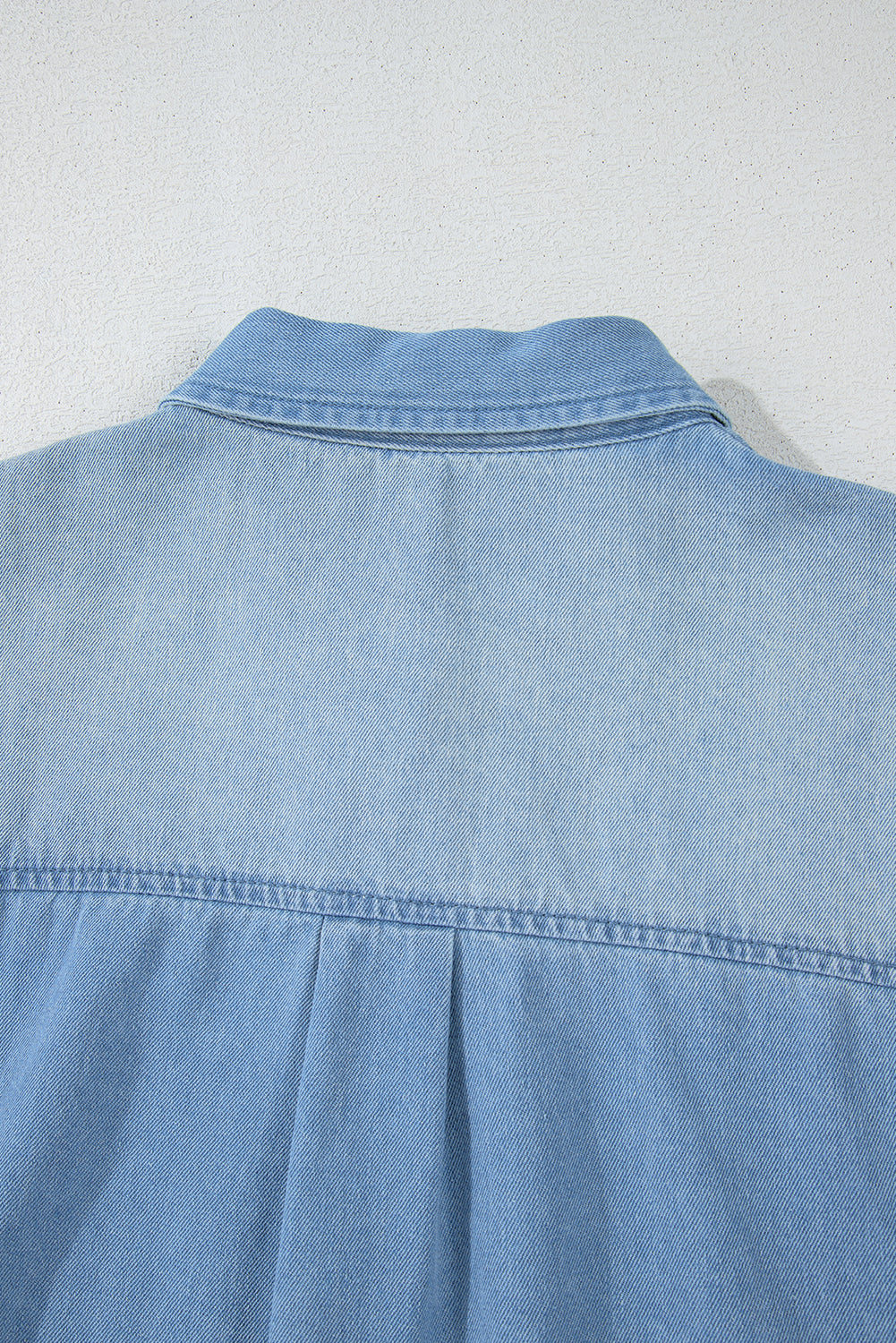 Beau Blue Risen Medium Washed Denim Shirt Dress