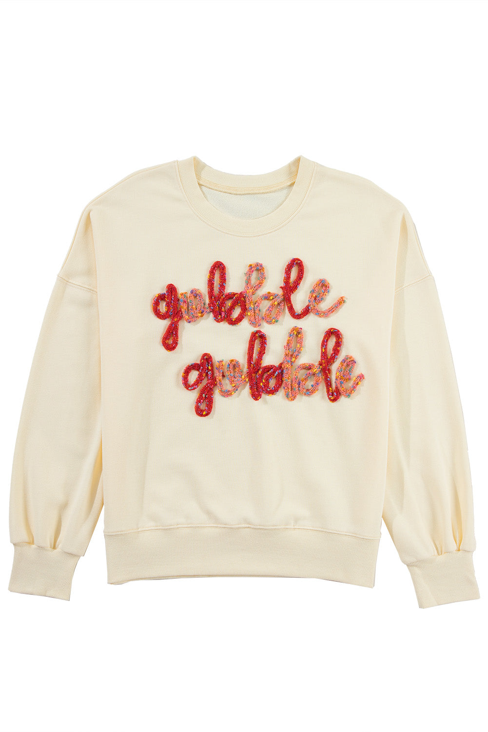 Apricot gobble gobble Pattern Drop Shoulder Sweatshirt