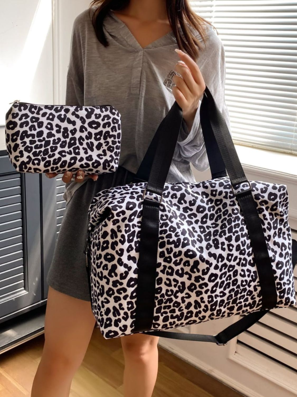 Oxford Cloth Leopard 2-Piece Bag Set