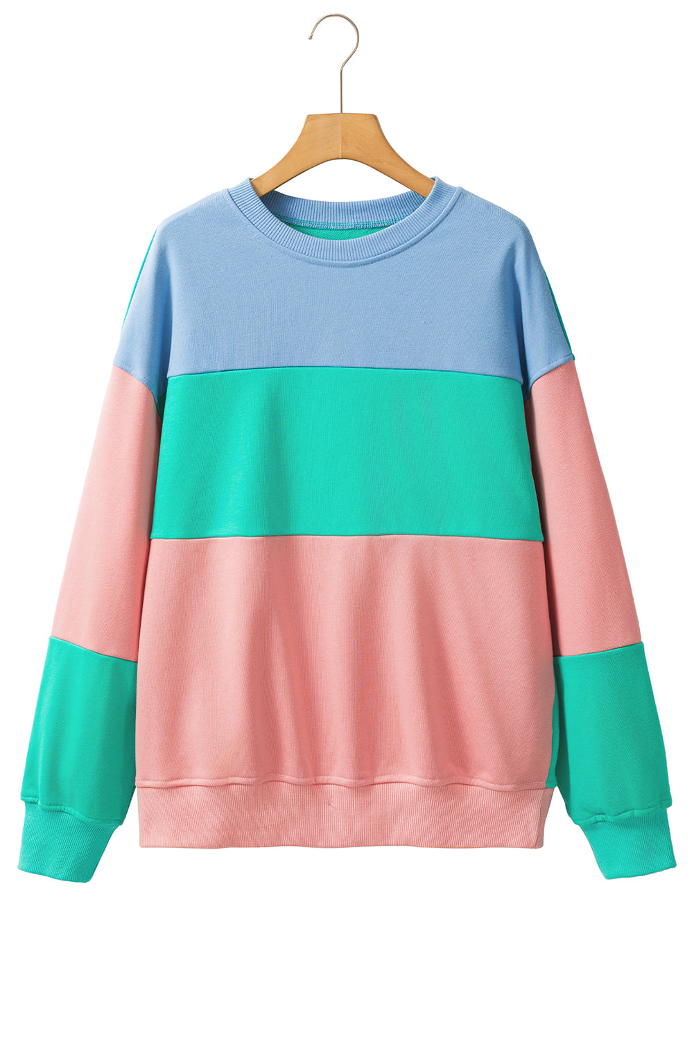 Blossom Colorblock Drop Shoulder Sweatshirt